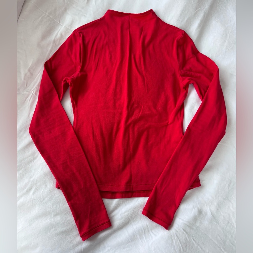 Skims cotton jersey mock neck long sleeve
